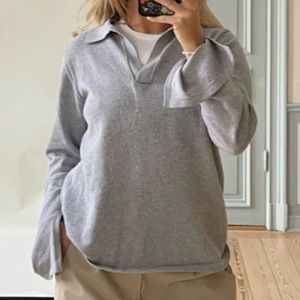 NWOT Djerf Avenue Getaway top grey